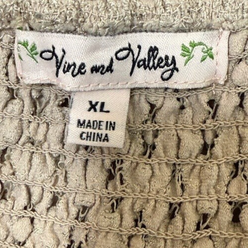 VINE & VALLEY Adella Maxi Slip Dress Size XL Stardust Lace Ruffle Boho Beach - Picture 3 of 11